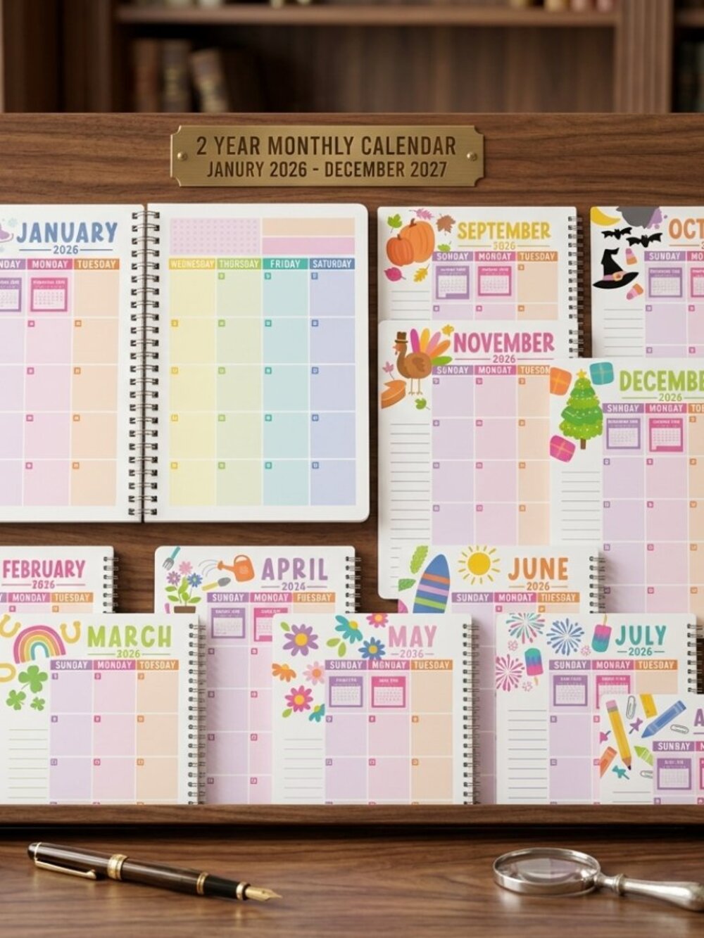 2-Year Monthly Calendar Overview (January 2026 – December 2027) 🗓️ - Picture 2 of 2